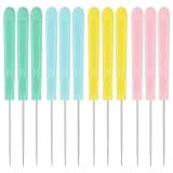 Cookie Decorating Scribe Supplies Icing Scribe Tool for Cake DIY Craft Leather Awl Tool Sewing Stainless Steel Fondant Sugar Stir Needle Biscuit Icing Pin Kit with Handle Baking Scribe Tool(12 Pieces