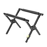VINGVO Camping Cooler Stand, Adjustable Strong Load Bearing Stable Folding Cooler Stand Frame Aluminum Alloy for Camping Hiking BBQ Cooking Fishing Picnic Outdoor, Light Weight Ice Box Holder (Black)