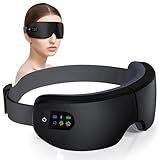 ZZR SEVEN Eye Massager with Heat, 7 Massage Modes, Eye Mask, Birthday Gifts for Women, Men, Friend, Mom and Dad, Sleep Mask for Relax, Migraine Relief, Reduce Strain, Improve Sleep, Black