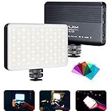VIJIM VL120 LED Video Light on Camera, Mini Rechargeable 120 LED Photography Lighting Fill Lamp 3200K-6500K Bi-Color Dimmable, CRI95+, Built-in 3100mAh Battery for Nikon Sony DSLR Cameras