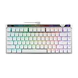 ASUS ROG Falchion Ace 75 HE Wired Analog/Hall Effect Gaming Keyboard – 75% TKL, USB, Hot Swappable HFX V2 Magnetic Switch, Rapid Trigger, 8KHz Polling, ABS Keycap, Carry Case, Web-based Config – White