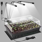 SOLIGT 60 Cell Seed Starter Tray Kit with Grow Light and Heat Mat