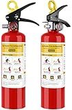 Dry Chemical Fire Extinguisher for Home & Vehicle - 2 Packs Class ABC Fire Extinguisher Spray with Quick-Release Handle, Multipurpose Heavy Duty Fire Extinguishers for Kitchen Boat Car & Garage