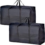 Extra Large Moving Bags with Strong Zippers & Carrying Handles, Storage Bags Storage Totes for Clothes, Moving Supplies, Space Saving Oversized Storage Bag Organizer for Moving, Traveling (2 Pack)