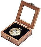 COSISO Walnut Wood Portable Single Pocket Watch Box with Clear Acrylic Lid Vintage Pocket Watch Display Storage Travel Case Organizer for Men Women (Black Inner)