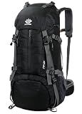 WoneNice 50L(45+5) Waterproof Hiking Backpack - Outdoor Sport Daypack with Rain Cover