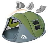 Pop Up Tents for Camping 4 Person Waterproof Military Popup Tent Camping Easy Up Camping Tents Instant Pop Up Tent Big Green