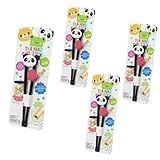 4Pcs Cartoon Panda Animal Chopsticks Practice Helper, Reusable Eating Training Tools, Chopstick and Cutlery Rests Cute Tableware Learn Tools Kitchen Utensils and Gadgets Multicolour