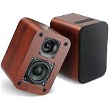 RIOWOIS Powered Bookshelf Speakers, Desktop Speakers for Record Player