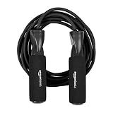 Amazon Basics Jump Rope for Exercise, Cardio and High-Intensity Training, Lightweight with Ball-Bearing Handles, 118 Inches, Black