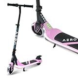 Aero iSporter Kids Electric Scooter | Hand Accelerator & LED Lights | Electric Scooters for Boys Girls Ages 8-12 | Rubber Deck Mat, Battery Indicator & Adjustable Heights
