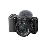 Sony Alpha ZV-E10 - APS-C Interchangeable Lens Mirrorless Vlog Camera Kit - Black, ZVE10KB
