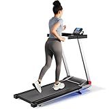 Lacuffy 5% Incline Walking Pad Treadmill, 300LB Capacity Folding Treadmills for Home, Walking pad with Handle bar, 3.0 HP Quiet Dual Cushion System