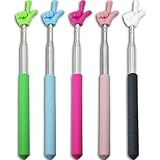 Trsewmi 5PCS Pointer Stick For Classroom – Multipurpose Teacher Pointer Stick, Extendable Classroom Pointer And Finger Pointer Stick, Engaging Colors – Classroom Essentials For Effective Presentations