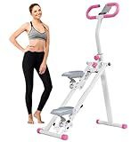 Stair Stepper for Home,Vertical Climber Workout Machine,Stair Stepper with Handlebar for Full-Body Exercise Stair Stepper with Stable Frame Adjustable Handlebar (Pink)