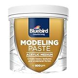 Bluebird Professional Thick Modeling Paste 571ML / 28.2Oz - High Density, Acrylic Medium - for Texture and Thickness, Dimension Additive (White, 28.2 Oz / 800GM)
