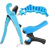 Feekoon Drip Irrigation Tubing Cutter Hole Punch Tool, Irrigation Sprinkler Hose Cutter, 2 in 1 Combination Drip Punch Tool for Garden PE Pipe 16 20mm(Blue)