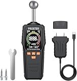 Proster 2-in-1 Pin & Pinless Moisture Meters for Walls - Rechargeable Damp Meter with 3-Colour Bar Graph LCD Display Customizable Alarms Wood Moisture Meter for Building Materials Concrete Plaster