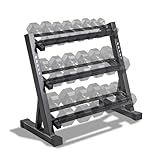 Marcy 3-Tier Dumbbell Rack Multilevel Weight Storage Organizer for Home Gym DBR-86