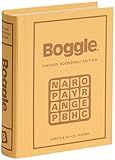 WS Game Company Boggle Vintage Bookshelf Edition, Classic Word Games, Linen-Wrapped Book Box with Retro 1976 Design, Ages 8+