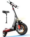 Aoniu M4 Electric Scooter for Adults Escooter with Seat Off Road E Scooter Fast 25-30mph 300 Lbs+ Heavy Duty Electric Scooters Long Range 31 Miles All Terrain Foldable for Teens Commuting
