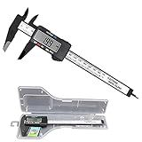 Simhevn Electronic Digital Calipers, inch and Millimeter Conversion,LCD Screen displays 0-6" Caliper Measuring Tool, Automatic Shutdown, Suitable for DIY/Jewelry Measurement (New150mm Black Plastic)