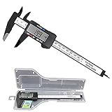 Simhevn Electronic Digital Calipers, inch and Millimeter Conversion,LCD Screen displays 0-6" Caliper Measuring Tool, Automatic Shutdown, Suitable for DIY/Jewelry Measurement (New150mm Black Plastic)
