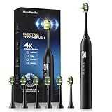 Sonic Electric Toothbrush for Adults: 42,000 VPM Deep Clean for Sensitive Teeth, Rechargeable Toothbrush with 6 Brush Heads, 4 Modes & Smart Timer, IPX7 Waterproof, 120-Day Battery for Home/Travel