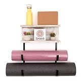 Premium Yoga Mat Holder Wall Mount – Solid Wood Storage Rack for Yoga Mats, Foam Rollers & Home Gym | Decorative & Durable Organizer for Pilates & Fitness Equipment