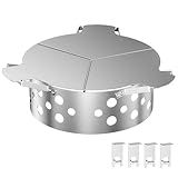 Skyflame Heat Controller for 22" Charcoal Kettle Grills, Stainless Steel BBQ Smoking Gilling Kit with 4PCS Support Clips, Turns Your Charcoal Grill Into a Smoker