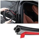 52.5Ft Car Door Seal,Thickened Rubber Automotive Weather Stripping for Hoods,Trunks,Windows,Universal Soundproof Car Weather Stripping Car Accessories for Most Car,Truck,SUV (52.5Ft)
