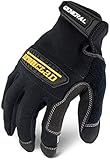 Ironclad GUG04L General Utility Spandex Gloves, Black, Large, Pair