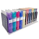Ultimate Office TierDrop Topper 8 Slot Vertical File Organizer and Sorter with 9 Dividers That Adjust in 1 inch Increments. Converts into a Hanging File Folder Organizer with Included Rail Adapters