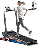 CURSOR FITNESS 15% Walking Pad Treadmill with Incline 0.6-6.2MPH Foldable Quiet Walking Pad for Home Small 2.5HP Under Desk Compact Treadmill with 300LBS Capacity