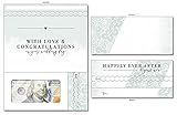 ZipGifts Wedding Card | Zip-Open Money Holder w/Clear Plastic Window for Cash, Check, & Gift Card (Happily Ever After)