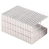 120Pcs Strong Neodymium Small Magnets, N52 Tiny Mini Rare Earth Refrigerator Magnet for Crafts School Experiment DIY Building Scientific Model Rectangular Office Whiteboard Tool