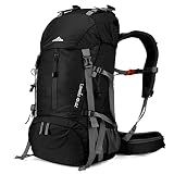 Loowoko 50L Hiking Backpack with Rain Cover for Both Men & Women