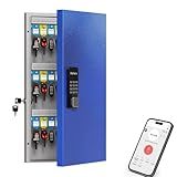 WeHere 48-Key Key Lock Box Wall Mount – Commercial Smart Key Cabinet Organizer with App, One-Time Code, Bluetooth & WiFi Unlock (Sold Separately), Key Management System for School, Rental, Office