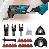 DIYtoolifz Cordless Oscillating Tool Compatible with Makita 18V, 6 Variable Speed Brushless-Motor Tool, Oscillating multi tool kit for Cutting Wood Nails Remove Grout & Sanding, Tool Only