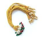 Khushi Handicrafts 6 Pieces Metal Brass Pearl Necklace Back Rope Dori for Silk Thread Jewellery Terracotta and Quilling Jewelry