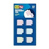Redi-Tag Mini Priority Tabs, Small Flags for Journals and Notebooks, Small Sticky Notes, School & Office Supplies, Adhesive Tabs for Organization, 150 per Pack, 6 Assorted Colors, 1" x 1" (1009678)