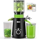 ECOSELF Juicer Machines Easy to Clean, with Wide Mouth & Large Feed Chute, Professional Cold Press Juicer For Whole Fruits & Vegetables, Self Feeding for Juice Extractor Machine, High Juice Yield