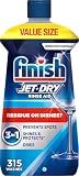 Finish Jet-Dry Dishwasher Rinse Aid, Compatible with Dishwasher Detergent, Prevents Spots & Residues, Dries, Shine & Protects, 32 oz, 315 washes