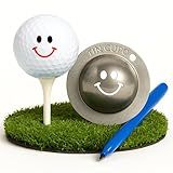 Tin Cup Golf Ball Marker Stencil - Premium Personalization Tool for Golfers - Custom Groovy Design Ball Marker - Golf Accessories Gift for Men and Women