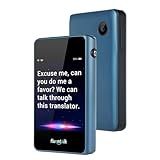 Timekettle, Fluentalk T1 Mini Translator Device No WiFi Needed, Built in 1-Year Global Mobile Data, Supports 40 Languages and Photo Translation, Instant Language Translator for Travelling Blue