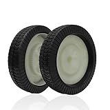 Showingo 44985 Lawn Sweeper Wheel Tire Complete Assembly Set Compatible with Lawn Sweepers & Tractors 2PCS