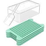 Mini Ice Cube Tray for Freezer: FDDBI Small Ice Trays for Freezer with Bin - 117×4PCS Easy Release Nugget Ice Tray - Crushed Ice Tray with Container