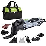 WORKPRO Oscillating Multi-Tool Kit, 3.0 Amp Corded Quick-Lock Replaceable Oscillating Saw with 7 Variable Speed, 3° Oscillation Angle, 17pcs Saw Accessories, and Carrying Bag
