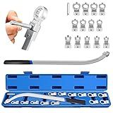 SakerNeo 15PCS Universal Auxiliary Belt Tensioner Tool Kit,12-Point 12-19mm (0.47"-0.74"),Stretch Belt Installation & Pulley Removal Tool,Timing Belt Tension Pulley Wrench Set for Most Vehicle Types
