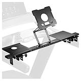 INMAKER Treadmill Desk Attachment, Universal Treadmill Laptop Holder Adjustble Height Width Commercial Version, Aluminum Laptop Stand for Treadmill with Tray